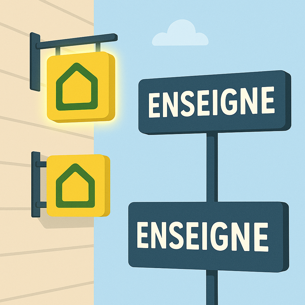 Enseignes lumineuses / non lumineuses