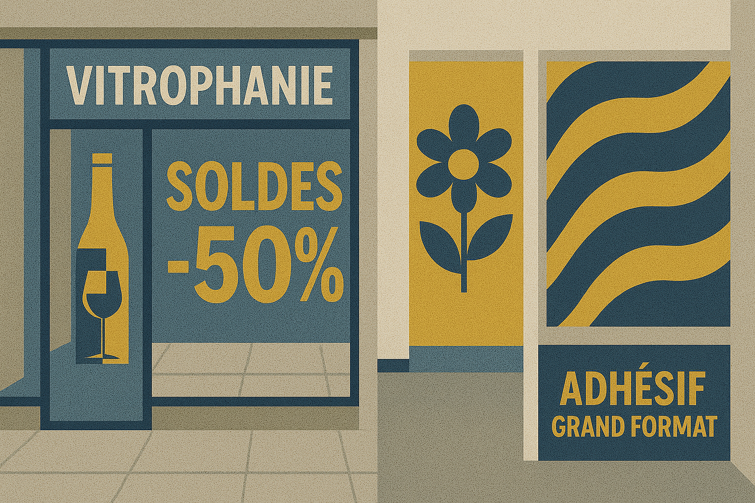 Vitrophanie et adhésifs grand format